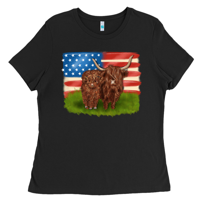 American Cows Ladies Tee by MaliasSmallBusiness | Teevron