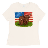 Bone American cows Ladies Tee - MaliasSmallBusiness