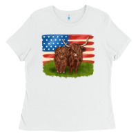 White American cows Ladies Tee - MaliasSmallBusiness