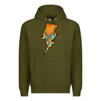 Army Green Lightning Bolt Premium Hoodie - JahusDesignShop
