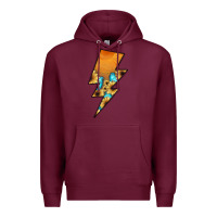 Burgundy Lightning Bolt Premium Hoodie - JahusDesignShop