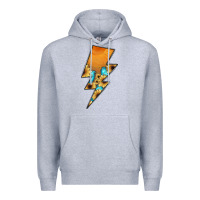 Heather Grey Lightning Bolt Premium Hoodie - JahusDesignShop
