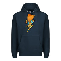 Navy Lightning Bolt Premium Hoodie - JahusDesignShop