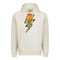 Oatmeal Heather Lightning Bolt Premium Hoodie - JahusDesignShop