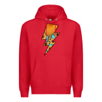 Red Lightning Bolt Premium Hoodie - JahusDesignShop