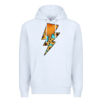White Lightning Bolt Premium Hoodie - JahusDesignShop