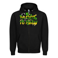 Black Too cute to pinch St. Patrick's Day Zipper Hoodie - HowdyJamesFarm