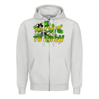Dove Grey Too cute to pinch St. Patrick's Day Zipper Hoodie - HowdyJamesFarm