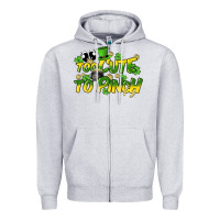 Heather Grey Too cute to pinch St. Patrick's Day Zipper Hoodie - HowdyJamesFarm