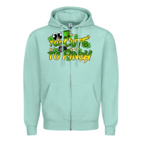 Seafoam Too cute to pinch St. Patrick's Day Zipper Hoodie - HowdyJamesFarm