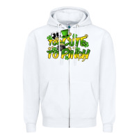 White Too cute to pinch St. Patrick's Day Zipper Hoodie - HowdyJamesFarm