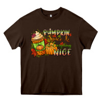 Chocolate Brown Pumpkin spice everything nice Heavy Core Tee - NancyCooperArtShop