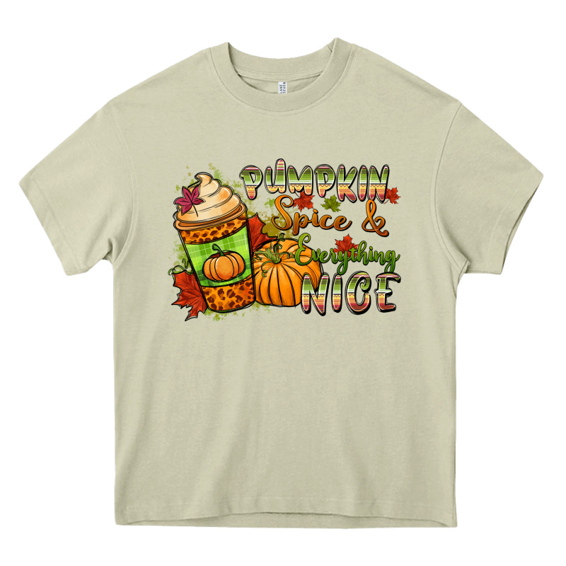Pumpkin Spice Everything Nice Heavy Core Tee by NancyCooperArtShop | Teevron