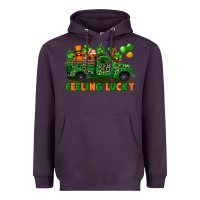 Plum feeling lucky with gnomes on truck Heavyweight Hoodie - FaDigitalArtStudio