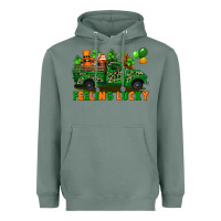 Sage feeling lucky with gnomes on truck Heavyweight Hoodie - FaDigitalArtStudio