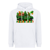 White feeling lucky with gnomes on truck Heavyweight Hoodie - FaDigitalArtStudio