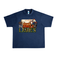 Navy all the jingle ladies christmas cows Urban Heavy Tee - LillyAllenDesigns