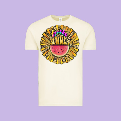 Hello Summer Vintage Tee Designed By Jahusdesignshop