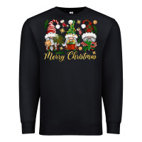 Black Merry Christmas Gnomes Premium Sweatshirt - BundleAndBundleShop