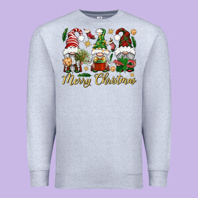 Merry Christmas Gnomes Premium Sweatshirt Designed By Bundleandbundleshop