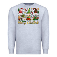 Heather Grey Merry Christmas Gnomes Premium Sweatshirt - BundleAndBundleShop