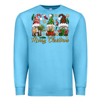 Ocean Blue Merry Christmas Gnomes Premium Sweatshirt - BundleAndBundleShop