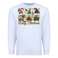 White Merry Christmas Gnomes Premium Sweatshirt - BundleAndBundleShop