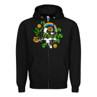 Black Texas map St. Patrick's Zipper Hoodie - CowGirlArtShop