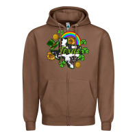 Chestnut Texas map St. Patrick's Zipper Hoodie - CowGirlArtShop