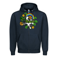 Navy Texas map St. Patrick's Zipper Hoodie - CowGirlArtShop