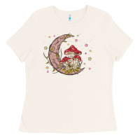 Bone moon and mushrooms Ladies Tee - MaliasSmallBusiness