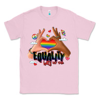 Bubblegum Pink equality hurts no one lgbtq hands Classic Tee - LillyAllenDesigns
