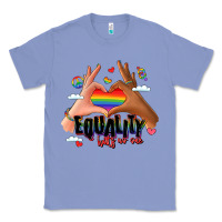 Colony Blue equality hurts no one lgbtq hands Classic Tee - LillyAllenDesigns