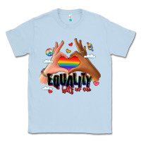 Dusty Blue equality hurts no one lgbtq hands Classic Tee - LillyAllenDesigns
