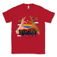 Red equality hurts no one lgbtq hands Classic Tee - LillyAllenDesigns