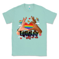 Seafoam equality hurts no one lgbtq hands Classic Tee - LillyAllenDesigns