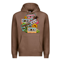 Chestnut 90s country caassette tapes Premium Hoodie - OliviaCreatesArt