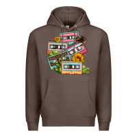 Coffee 90s country caassette tapes Premium Hoodie - OliviaCreatesArt