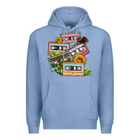 Colony Blue 90s country caassette tapes Premium Hoodie - OliviaCreatesArt