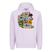 Lilac 90s country caassette tapes Premium Hoodie - OliviaCreatesArt
