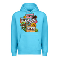 Ocean Blue 90s country caassette tapes Premium Hoodie - OliviaCreatesArt