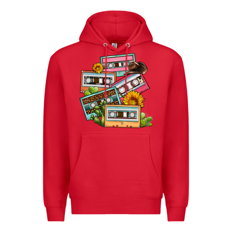 90s Country Caassette Tapes Premium Hoodie by OliviaCreatesArt | Teevron