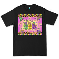Black mardi gras bead dogs Premium Tee - MaliasSmallBusiness