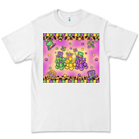 White mardi gras bead dogs Premium Tee - MaliasSmallBusiness