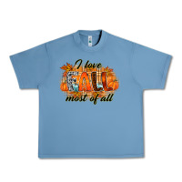 Pebble Blue i love fall most of all Urban Heavy Tee - RacoonDesign
