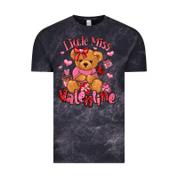 Cloud Black little miss valentine teddy bear Vintage Tee - LillyAllenDesigns