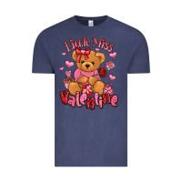 Vintage Denim little miss valentine teddy bear Vintage Tee - LillyAllenDesigns