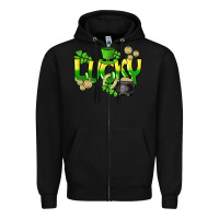 Black Lucky St. Patrick's Day Zipper Hoodie - HowdyJamesFarm
