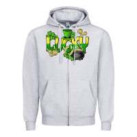 Heather Grey Lucky St. Patrick's Day Zipper Hoodie - HowdyJamesFarm