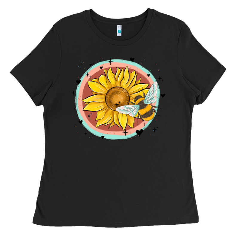 Bee And Sunflower Ladies Tee by MaliasSmallBusiness | Teevron